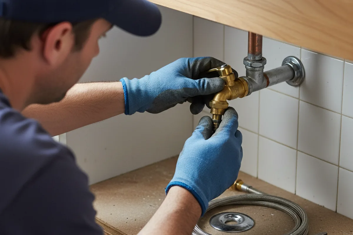 Shutoff valve and fitting work during Well Pump Repair in Custer City